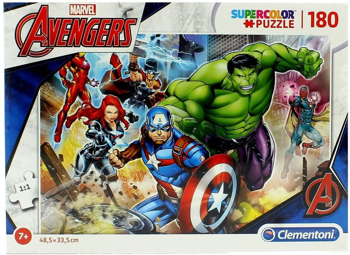 Clementoni - 29295 - Puzzle Supercolor para niños - Marvel The Avengers-180 piezas
