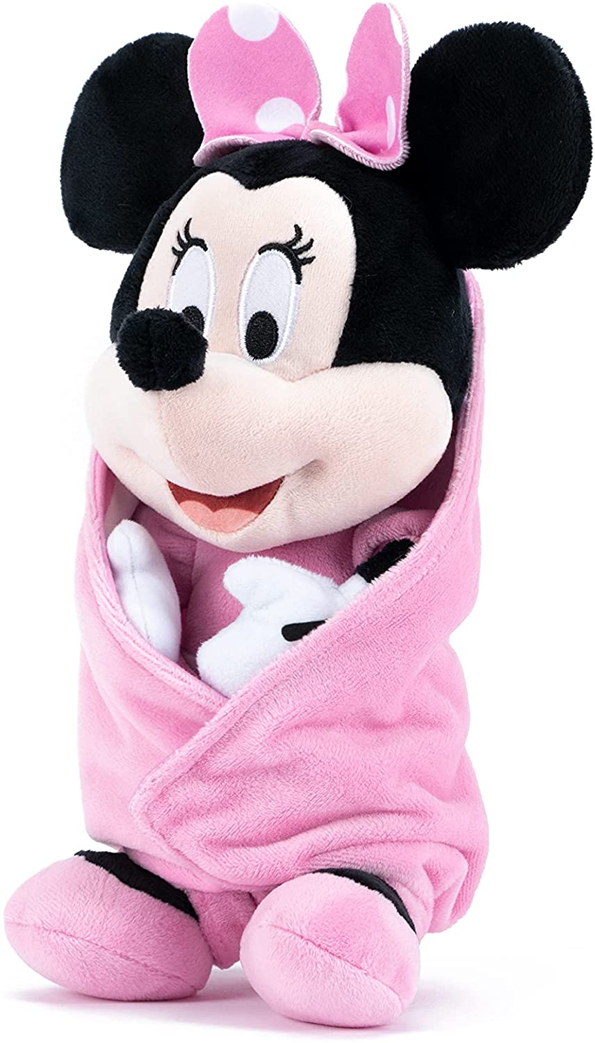 Simba Toys - Minnie plush 25 cm with extra soft blanket, 100% official license,