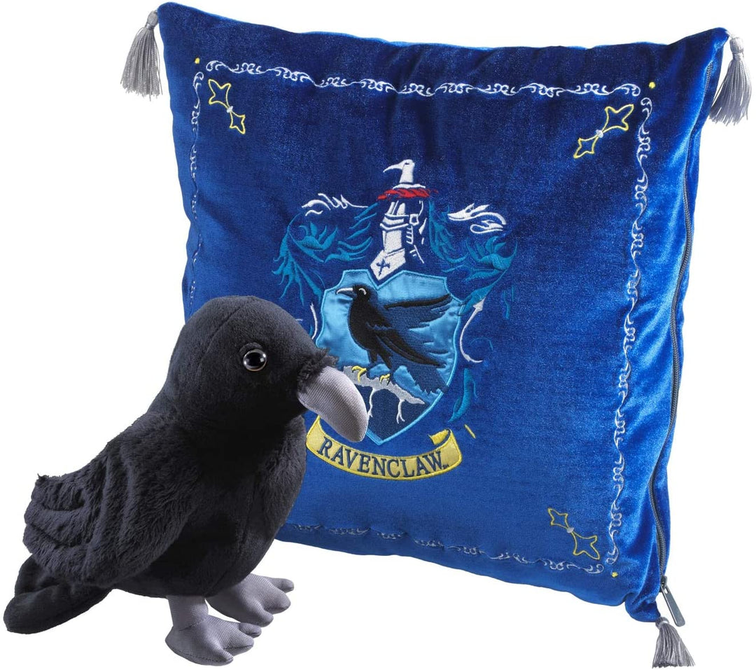 The Noble Collection Ravenclaw House Maskottchen &amp; Kissen Offiziell lizenzierte 13 Zoll (34 cm) Harry Potter Spielzeugpuppen Ravenclaw Raven Maskottchen Plüsch – Für Kinder und Erwachsene