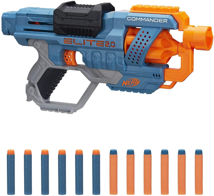 Nerf Elite 2.0 Commander RD 6 Blaster, 12 Official Nerf Darts, 6 Dart Rotating - Yachew