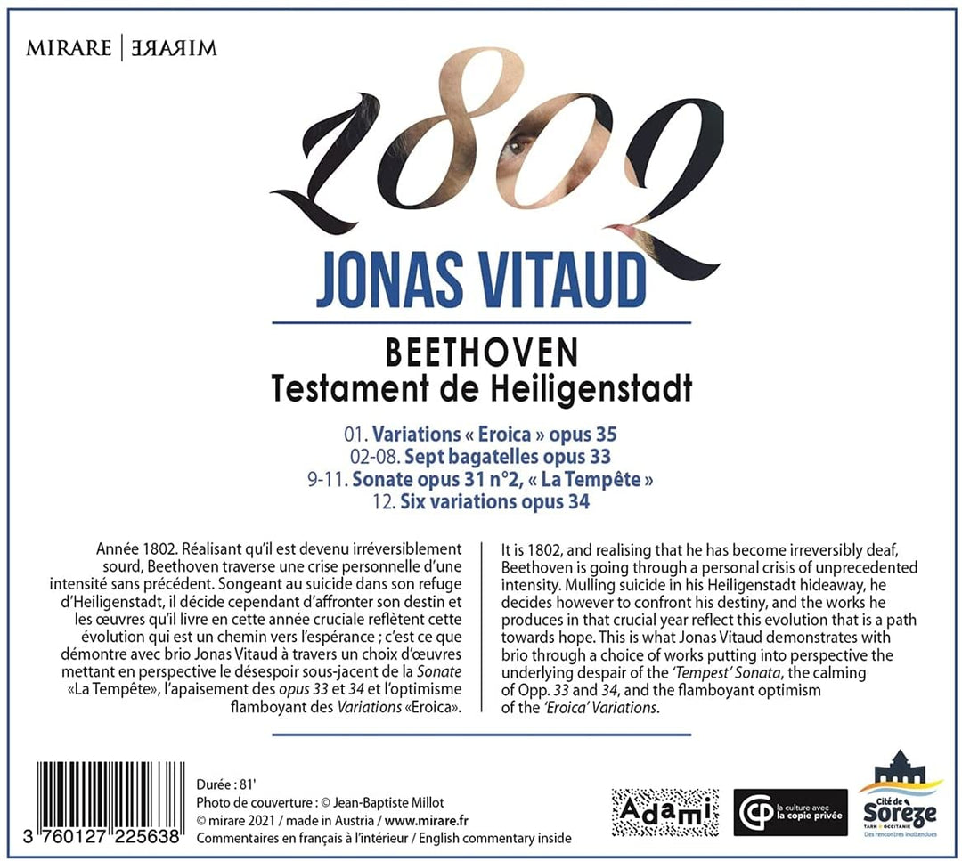 Vitaud, Jonas - Jonas Vitaud: Beethoven 1802 [Audio CD]