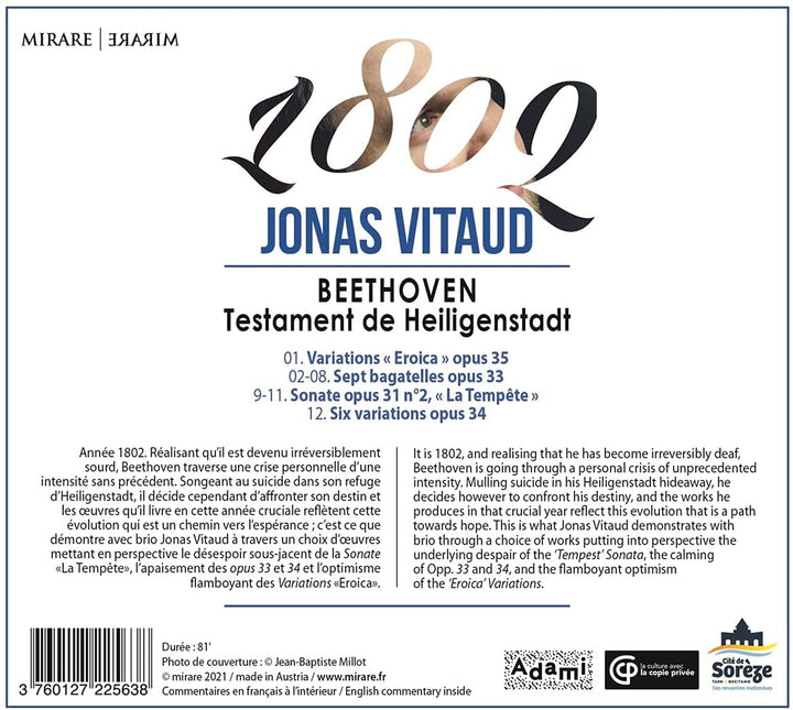 Vitaud, Jonas - Jonas Vitaud: Beethoven 1802 [Audio CD]