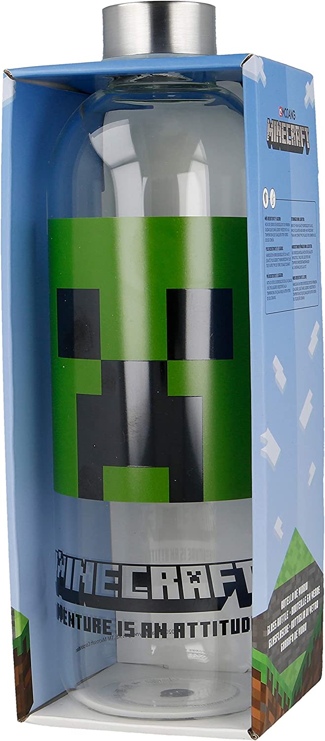 Stor Große Glasflasche 1030 ml Minecraft, Einheitsgröße, Standard