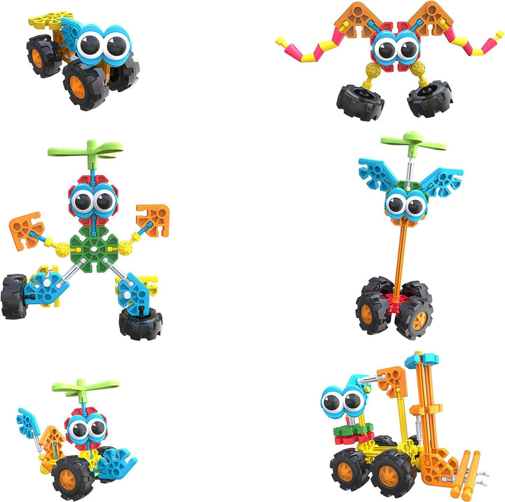 Basic Fun 85053 Kid K'NEX Zoomin' Buddies 20 Modellbauset, 48-teilig, mehrfarbig