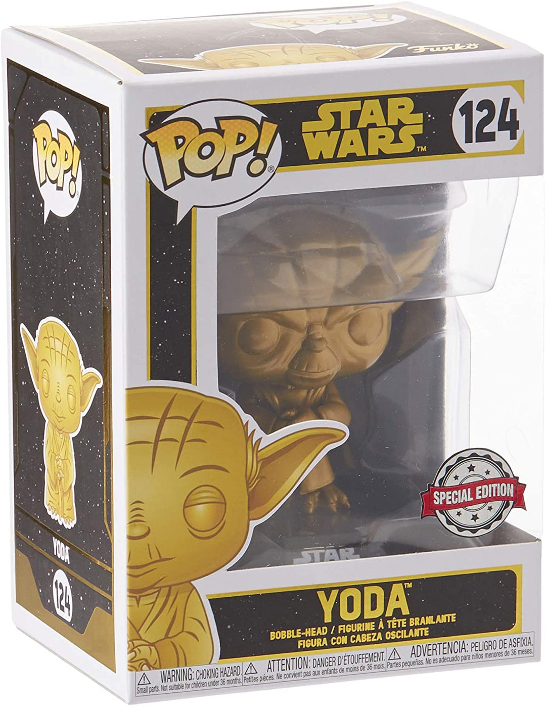 Star Wars Yoda (Dagobah, Oro) Exclusivo Funko 43018 Pop! Vinilo #124