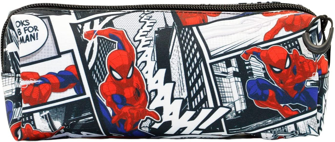 Spiderman Stories-Fan Quadratisches Federmäppchen, mehrfarbig