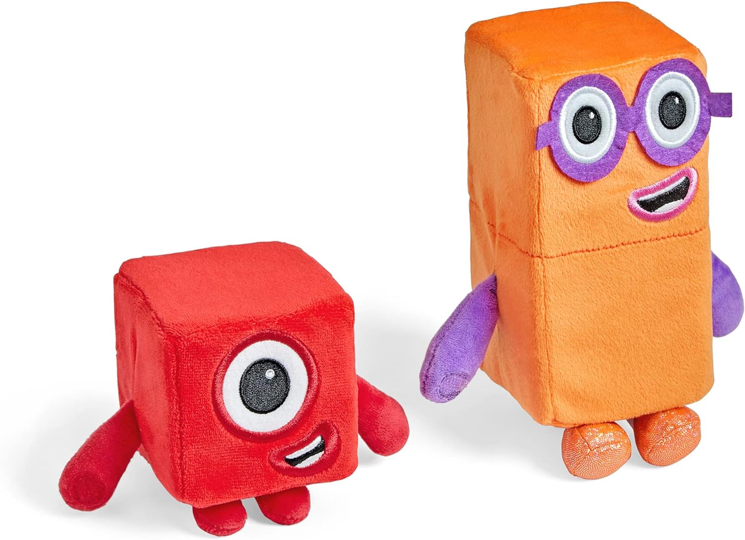Numberblocks One und Two Playful Pals Plüschspielzeug – Weiche, taktile Stofftiere für Kleinkinder ab 18 Monaten 3
