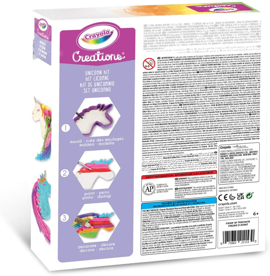 CRAYOLA 04-1153 Creations Einhorn-Set – kreative Aktivität und Geschenk für Mädchen im Alter von 8 Jahren