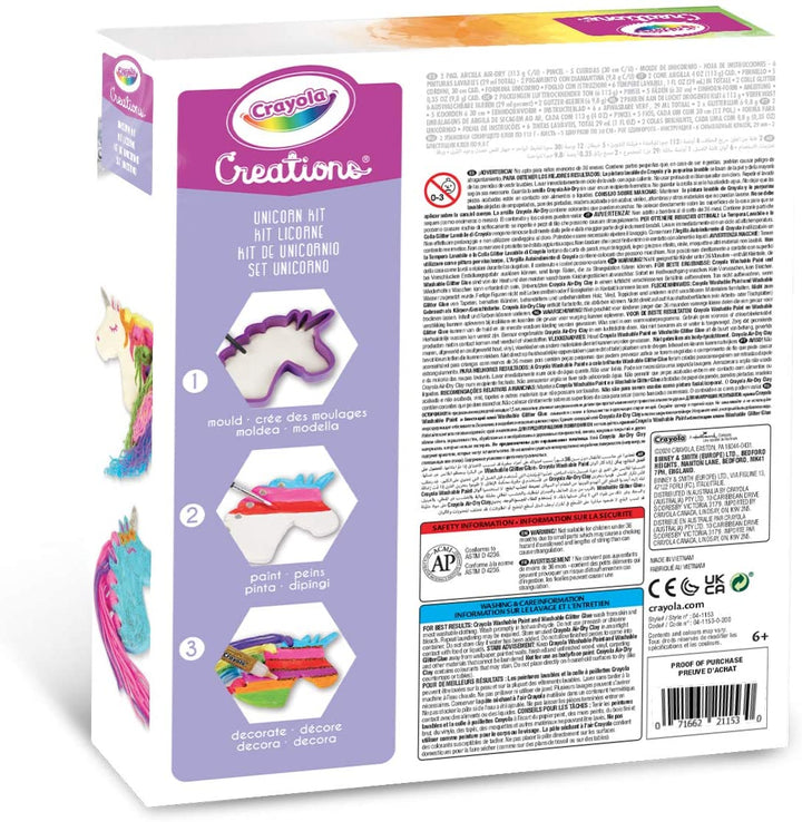 CRAYOLA 04-1153 Creations Einhorn-Set – kreative Aktivität und Geschenk für Mädchen im Alter von 8 Jahren