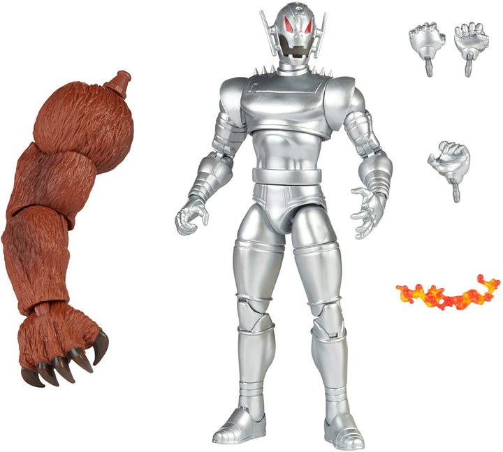 Hasbro Marvel Legends Series 6-Zoll-Ultron-Actionfigurenspielzeug, erstklassiges Design und Artikulation, inklusive 5 Zubehörteilen und Build-A-Figure-Teil, mehrfarbig, F0359