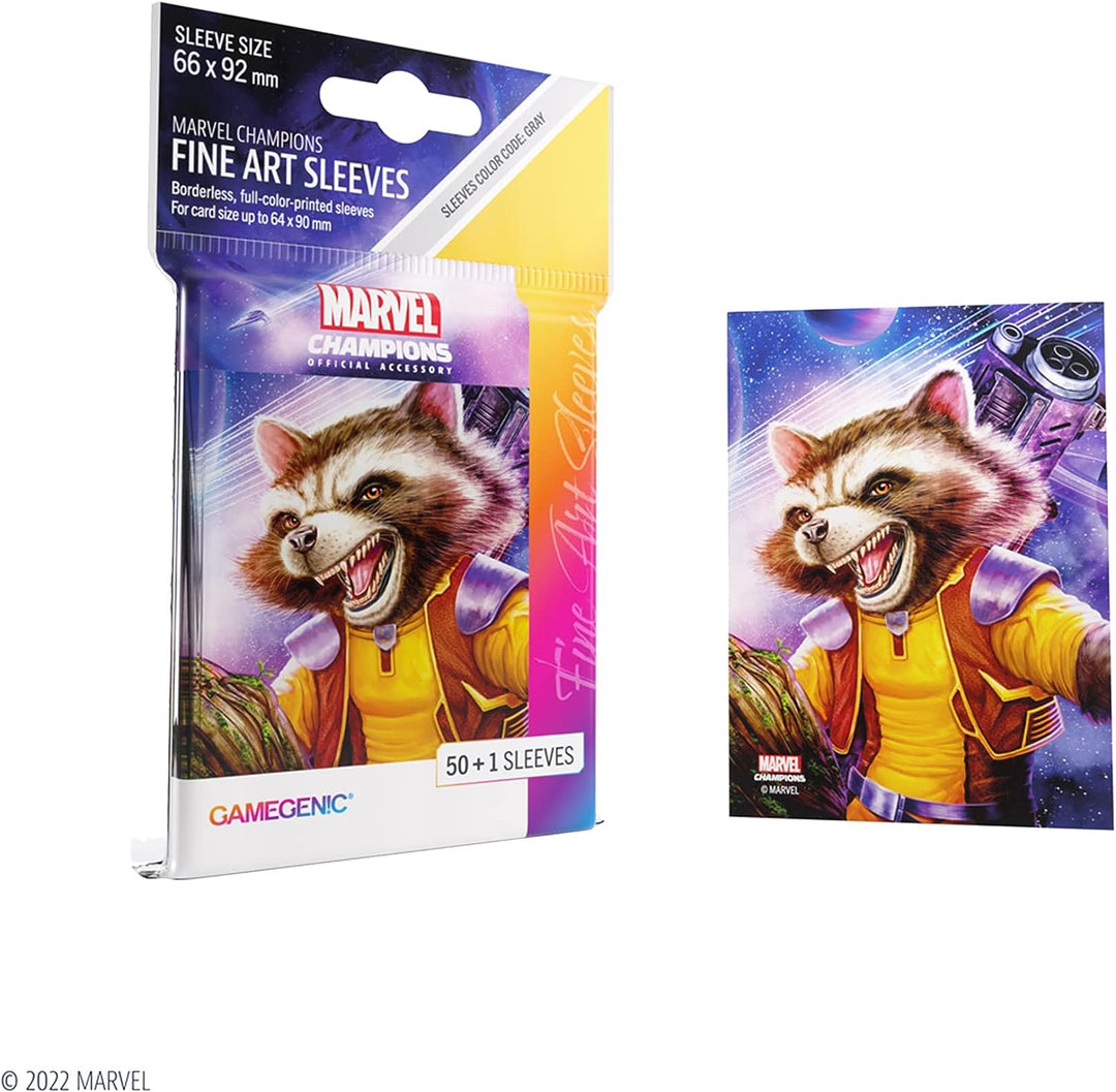 Gamegenic Marvel Champions The Card Game Offizielle Rocket Racoon Fine Art Hüllen