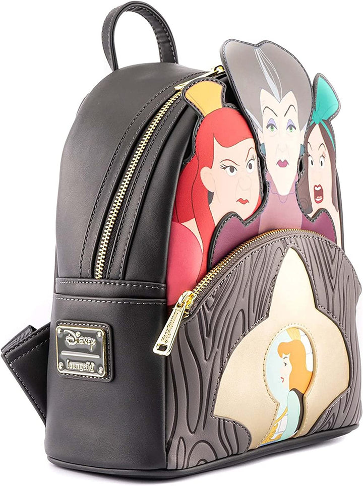 Loungefly Disney Villains Scene Evil Stiefmutter und Stiefschwestern Mini-Rucksack