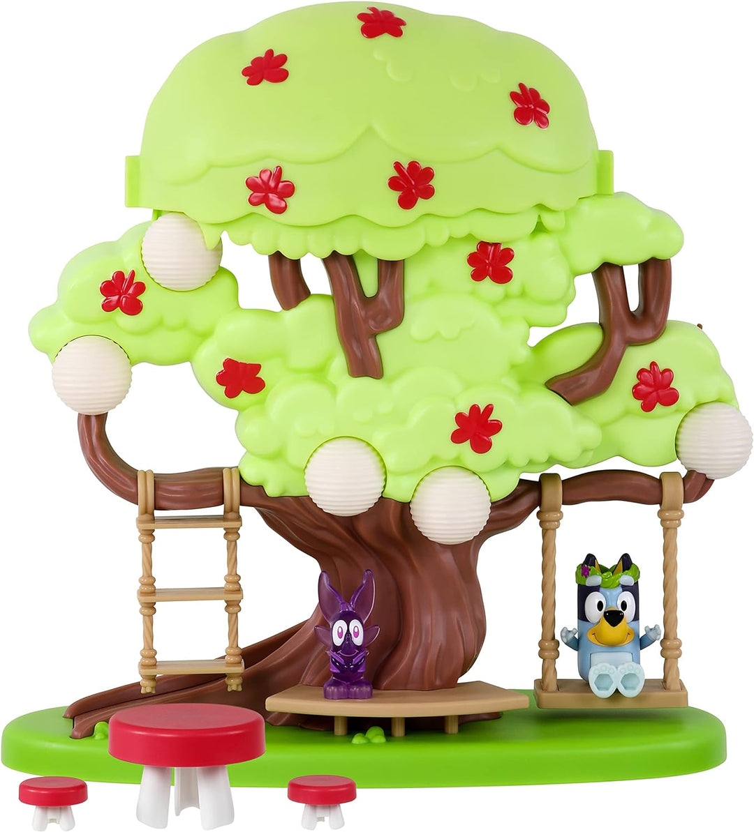 Bluey Tree-Spielset mit geheimem Versteck, Blumenkrone und Feenfiguren und Zubehör