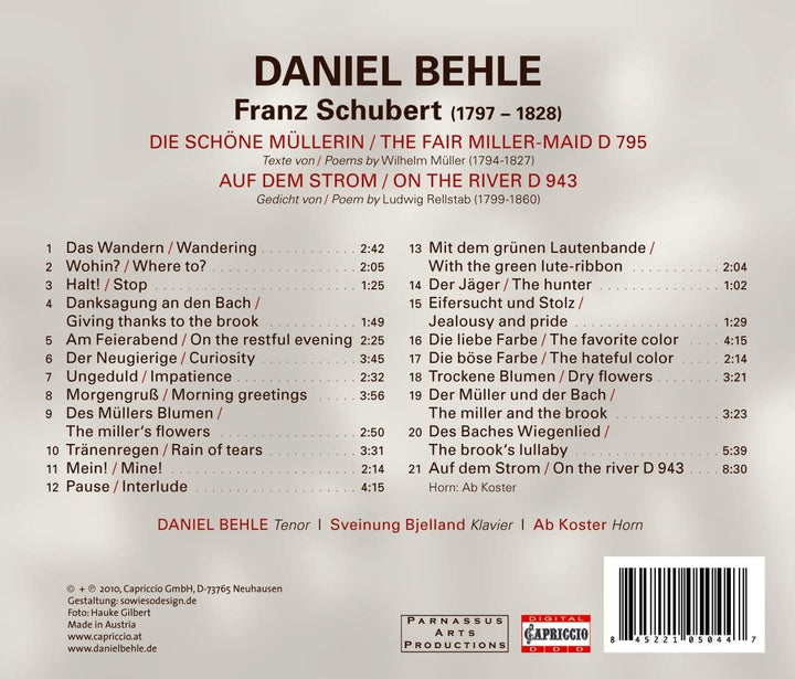 Behle - Die Schone Mullerin, Auf dem Strome [Audio CD]