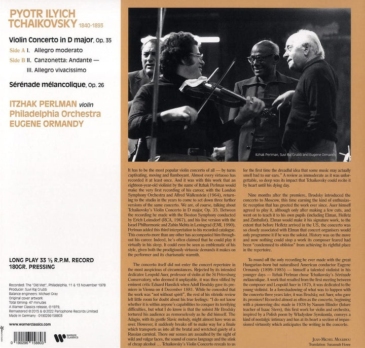 Tschaikowsky: Violinkonzert und Serenade melancolique [VINYL]