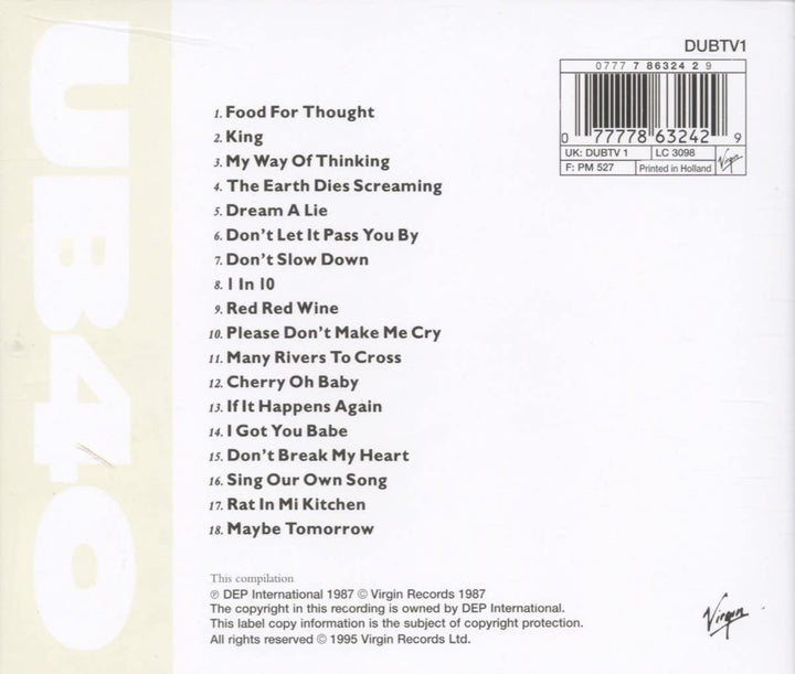 Das Beste von UB40, Vol. 1 [Audio-CD]