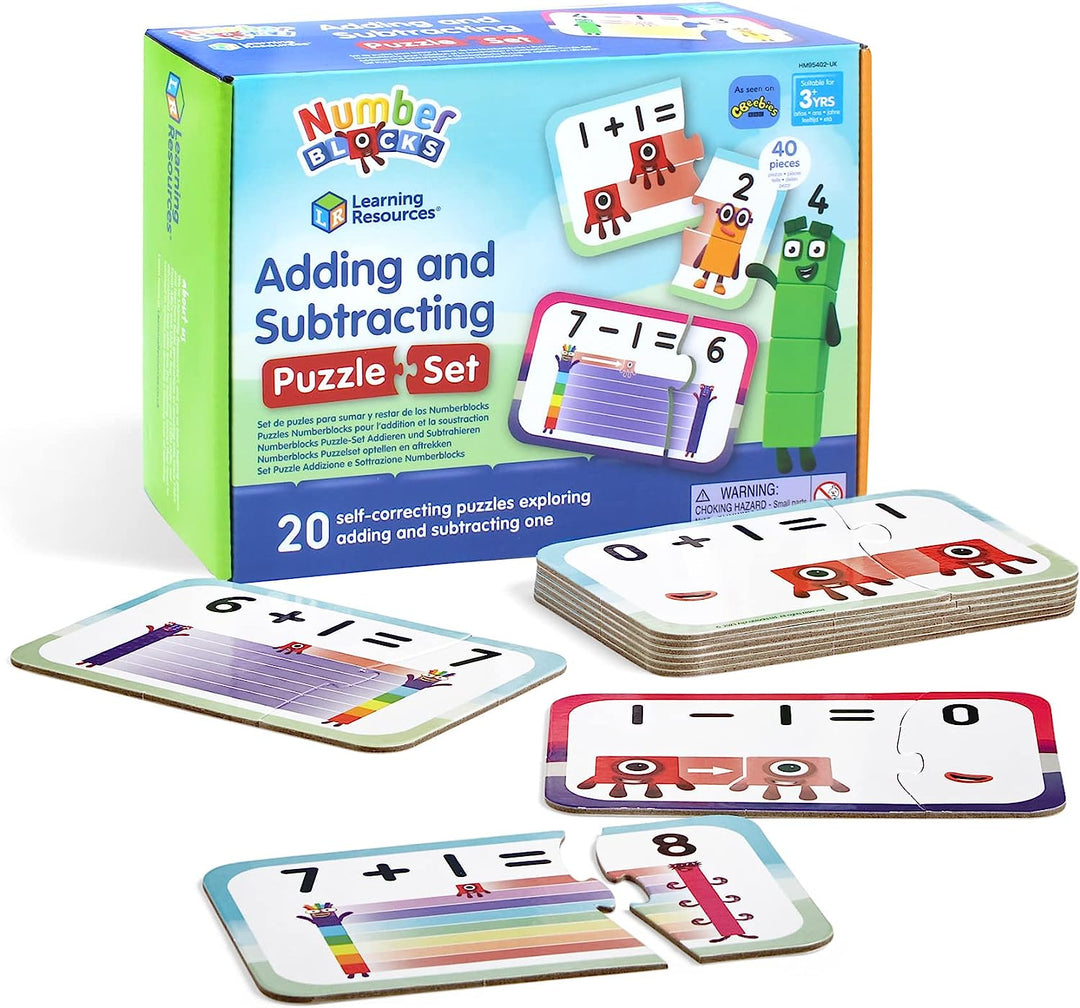 Learning Resources HM95402-UK Numberblocks Adding and Subtracting Puzzle Set