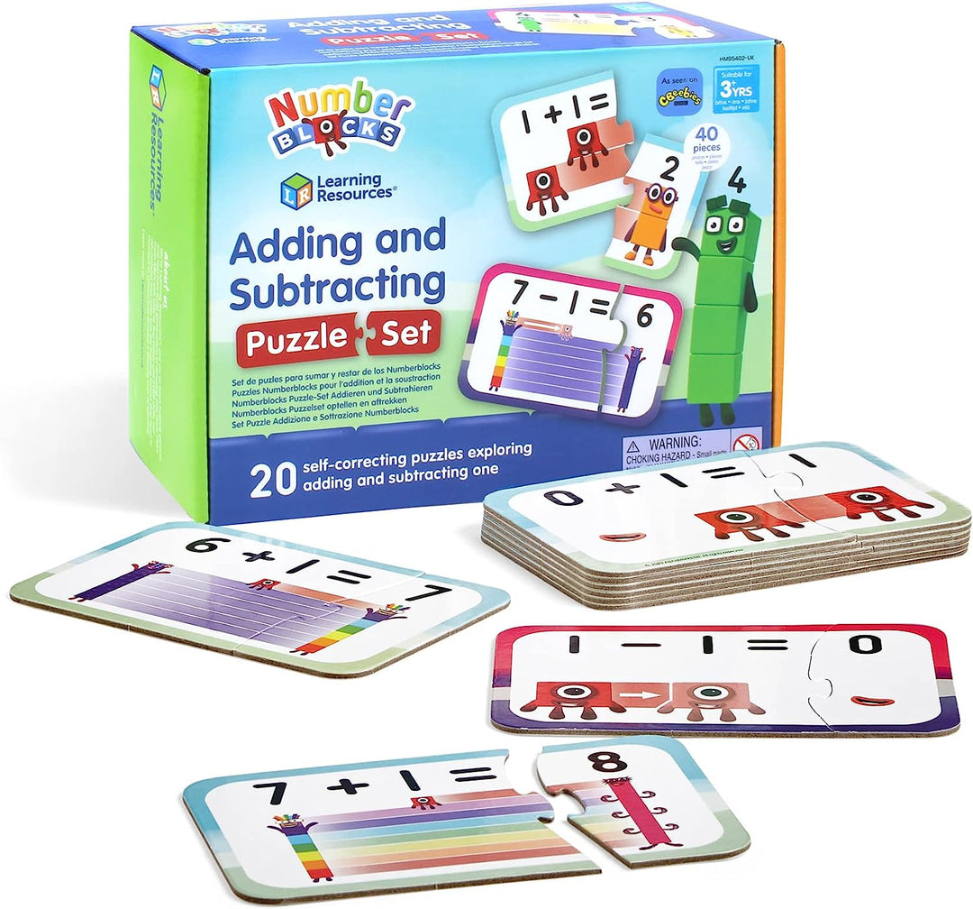 Learning Resources HM95402-UK Numberblocks Additions- und Subtraktionspuzzleset, On