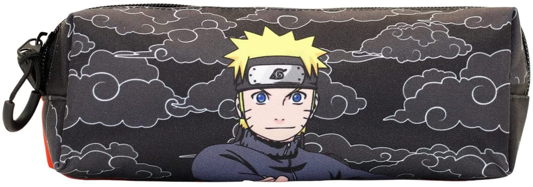 Naruto Clouds-Fan Square Pencil Case, Black