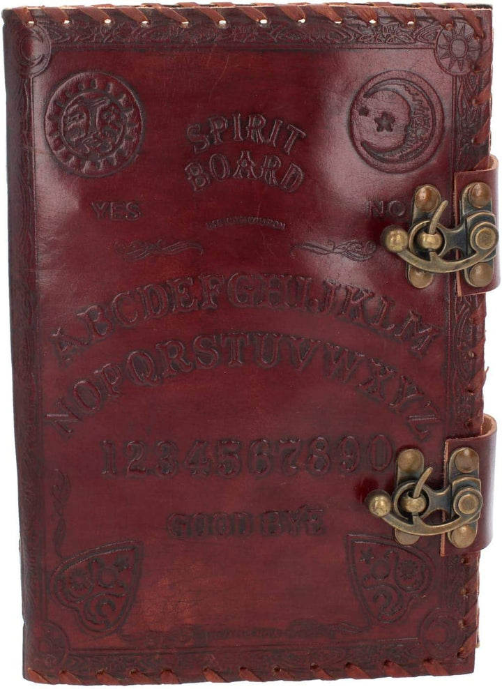 Nemesis Now Spirit Board Leather Journal With Lock 28cm Brown