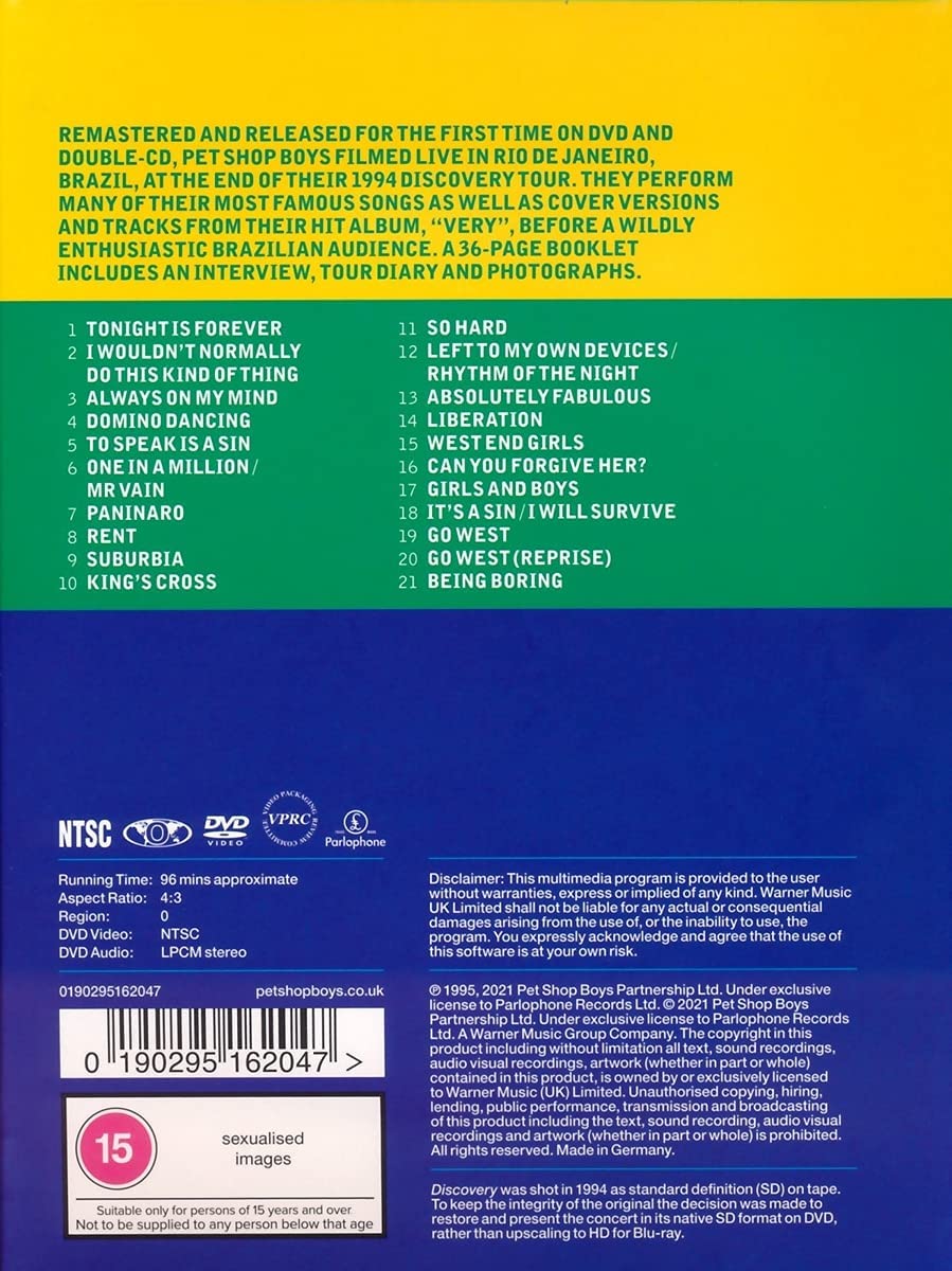 Pet Shop Boys - Discovery in Rio 1994) [2021 [Audio CD]