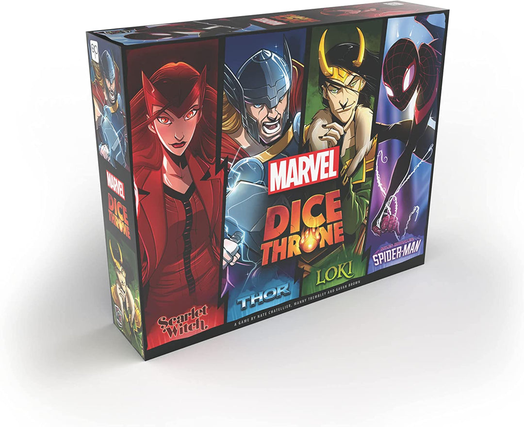 USAopoly Marvel Dice Throne 4-Hero Box - 2-4 Player Strategy Game (DT011-754-002200-04)