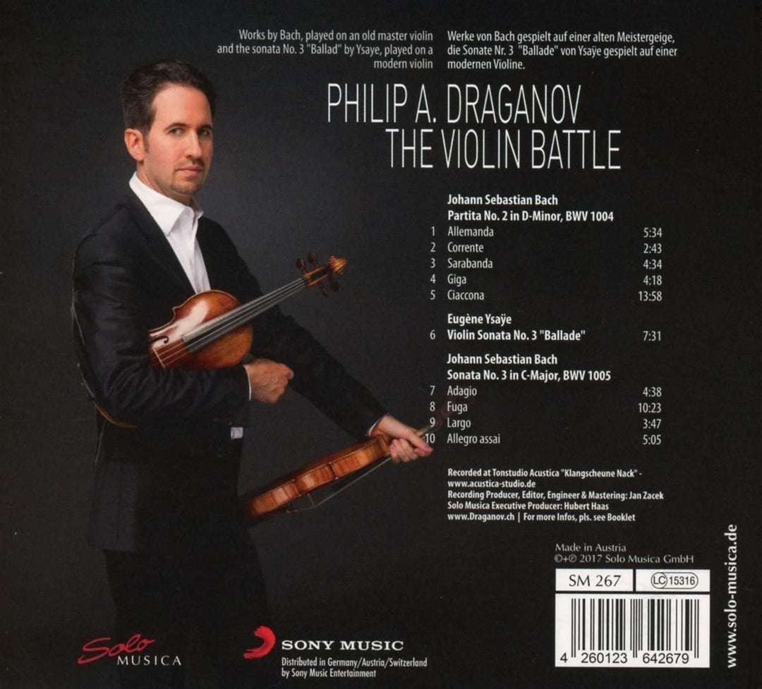 Ullrich Böhme - J. S. Bach; Ysaÿe: The Violin Battle [Philip A. Draganov] [Solo Musica:SM267]  [Audio CD]