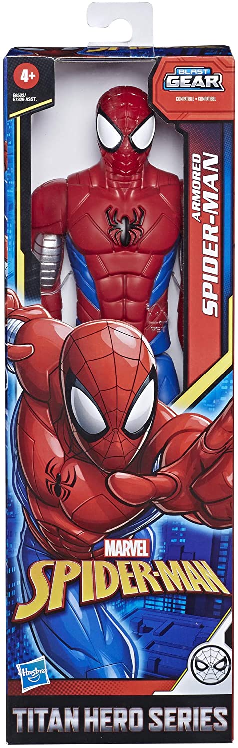 Marvel Spider-Man, Titan Hero Series Villains Armored Spider-Man 30 cm, maßstabsgetreue Superhelden-Actionfigur