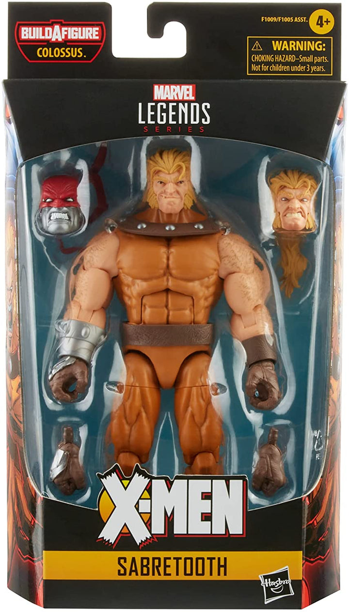 Marvel Hasbro Legends Series 15 cm große Actionfigur Toy Sabretooth, Premium-Design, 1 Figur, 3 Zubehörteile und 1 Build-A-Figure-Teil