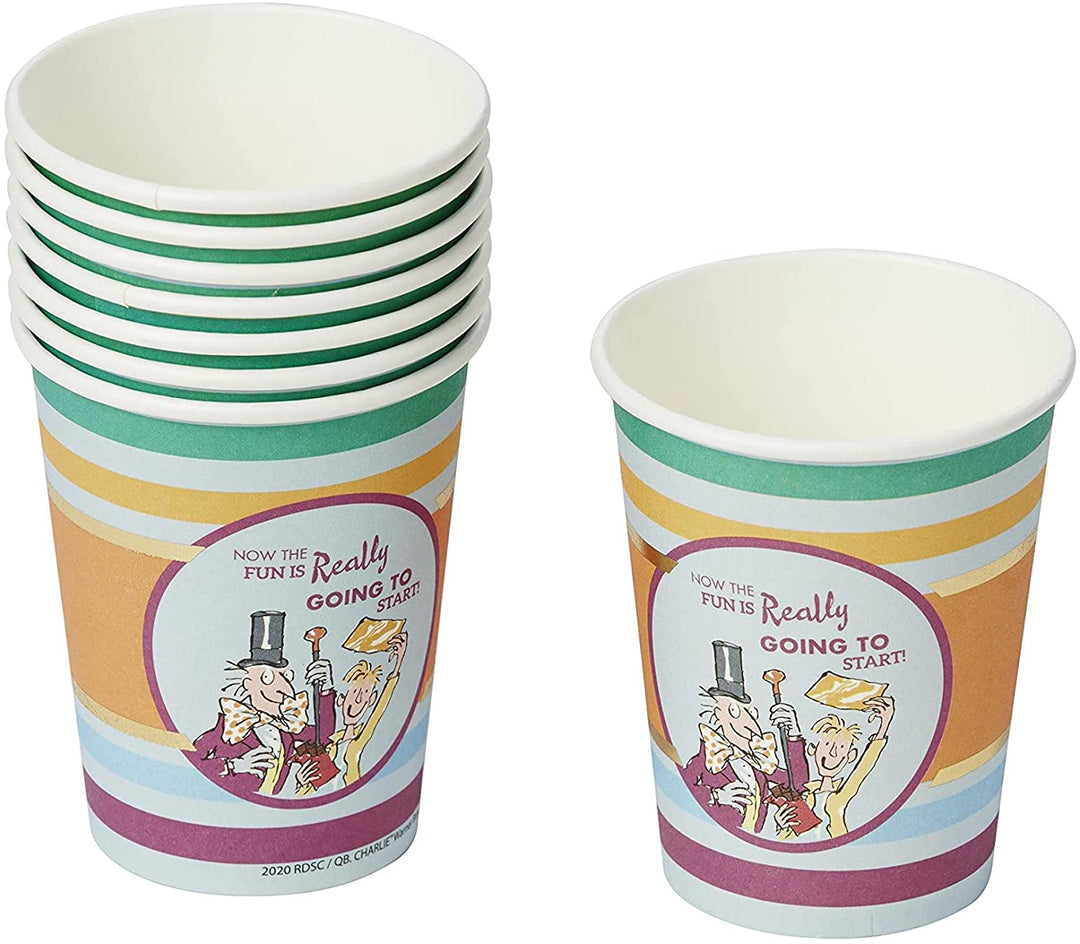 Smiffys offiziell lizenzierte Roald Dahl Tableware Partybecher x8