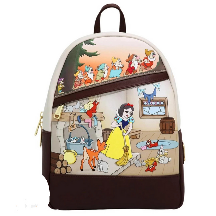 Loungefly Disney Schneewittchen und die sieben Zwerge Multi-Szenen-Mini-Rucksack für Damen