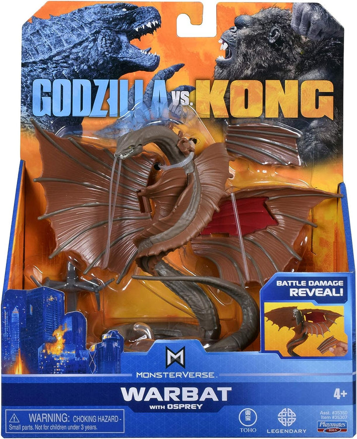 MNG01710 Monsterverse Godzilla vs Kong 6" Hollow Earth Monsters Warbat Articulated Collectable Action Figure Toy