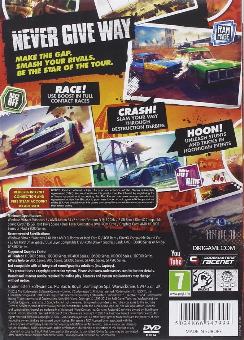 DiRT Showdown-Spiel für PC