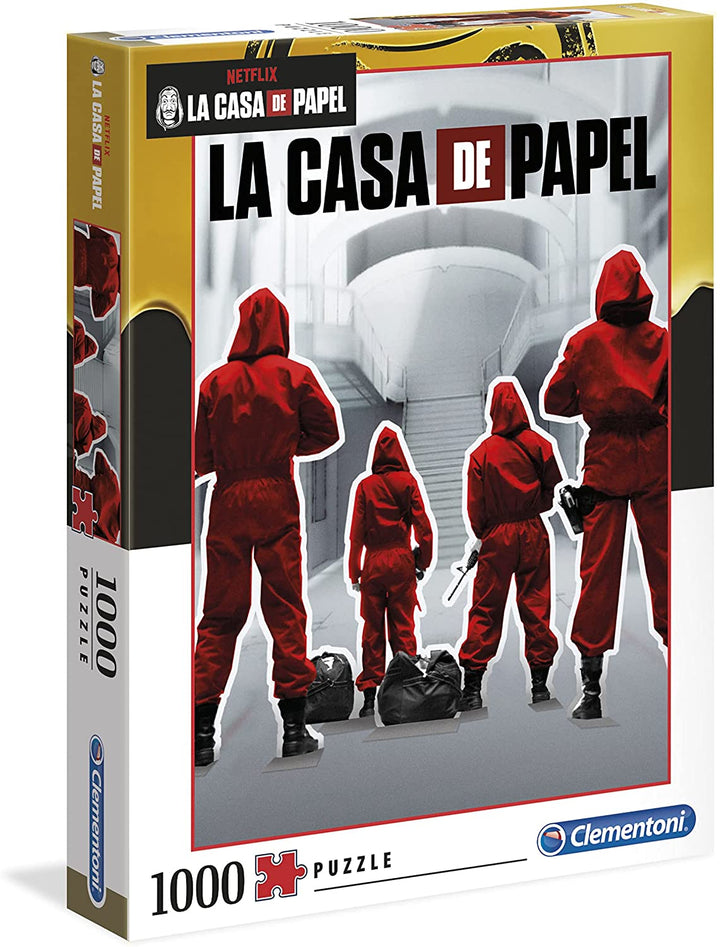 Clementoni – 39532 – Puzzle La Casa De Papel/ Heist – 1000 Teile – Hergestellt in Italien – Puzzles für Erwachsene – Puzzles Netflix