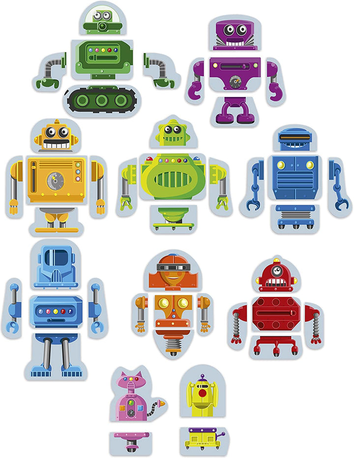 Miniland 36070 Verrückte Roboter für unterwegs, mehrfarbig