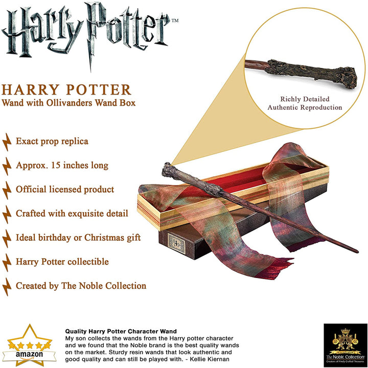 The Noble Collection Varita de Harry Potter en caja Ollivanders de 14,9 pulgadas (38 cm)