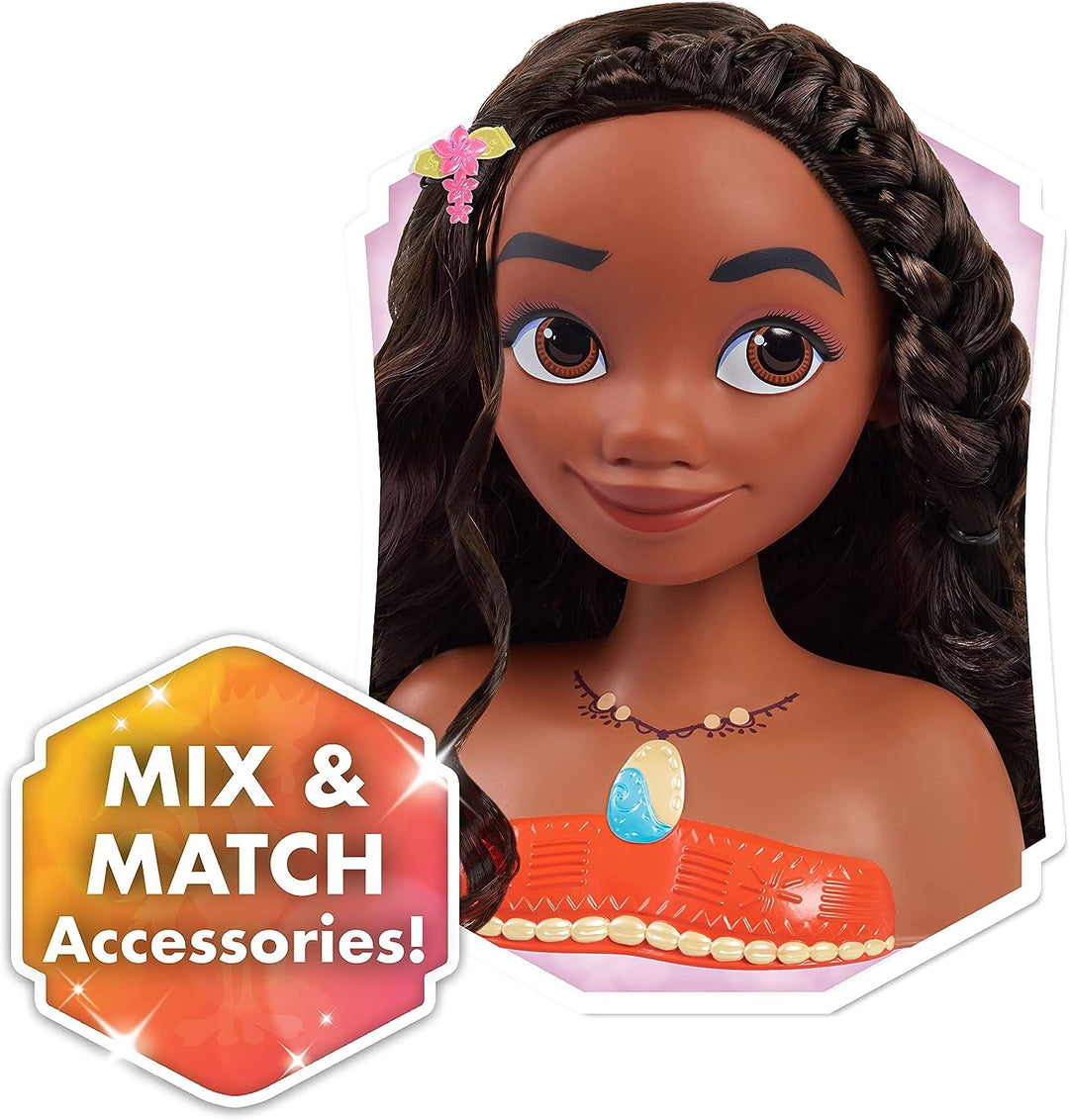 Disney 87621 Princess Basic Moana Styling Head, Multi-Color