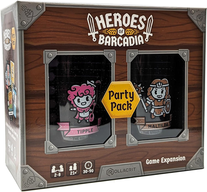 Rollacrit Corp | Heroes of Barcadia Party Pack Expansion | Dungeon Crawling Party Game | Ages 21+ | 30-90 Minutes Playing Time