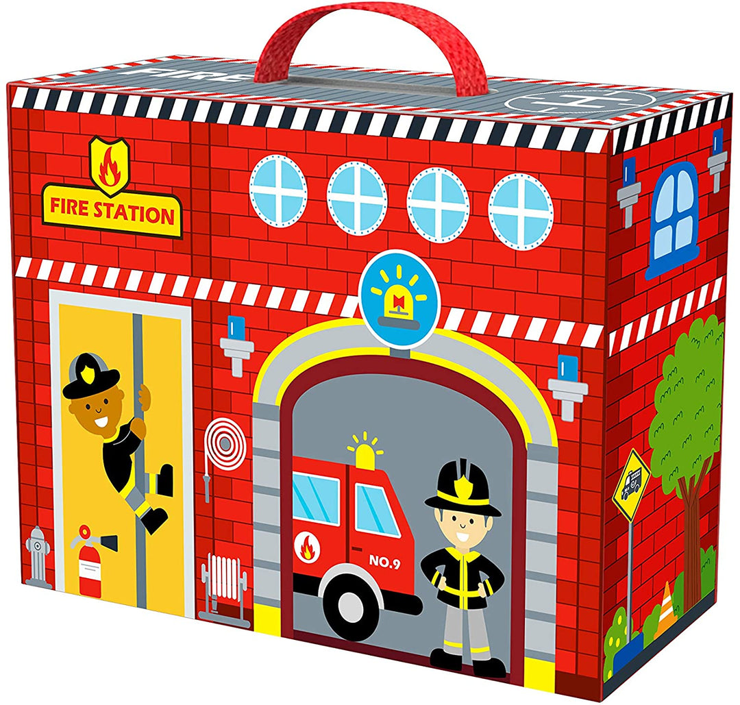 Tooky 921 TY203 EA Boîte de caserne de pompiers en bois, multicolore