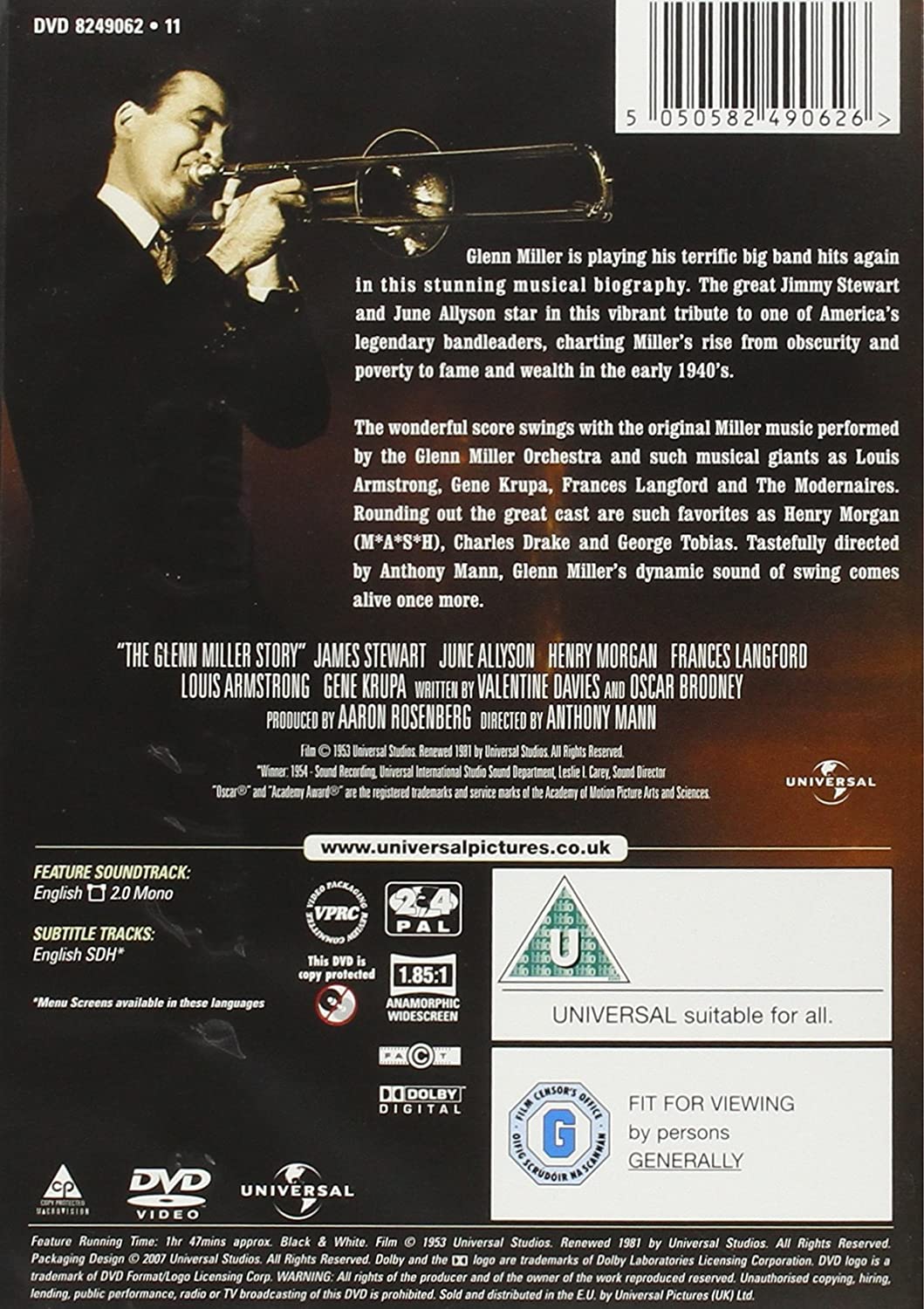 The Glenn Miller Story - Romance/Drama [DVD]