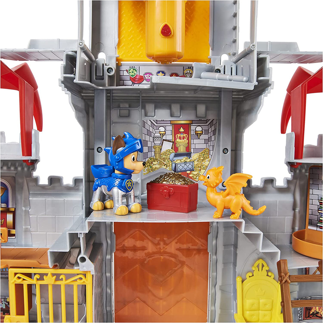 PAW Patrol, Rescue Knights Castle HQ Verwandelndes 11-teiliges Spielset mit Chase- und Mini-Dragon-Draco-Actionfiguren, Kinderspielzeug für Kinder ab 3 Jahren