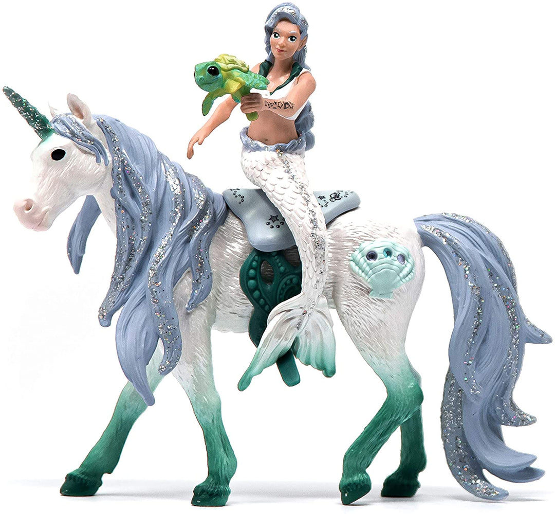 Schleich 42509 sirena cavalcando un unicorno marino Bayala