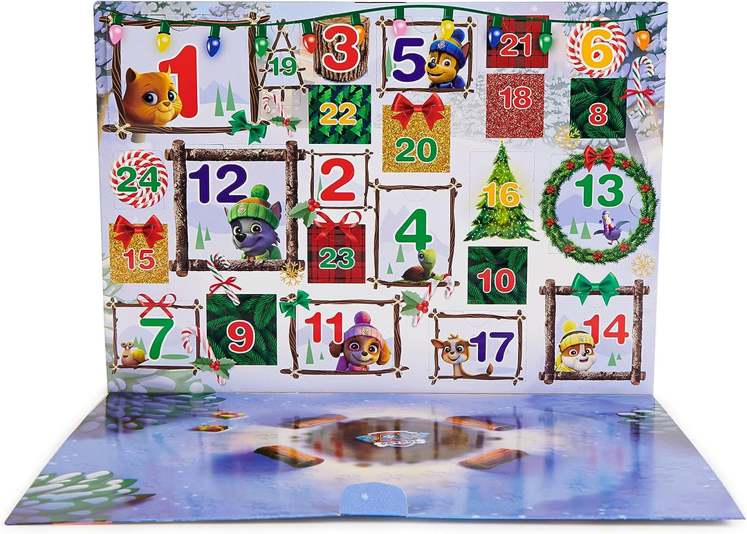 Paw Patrol: Adventskalender 2022 mit 24 Überraschungsspielzeugen – Figuren, Zubehör und