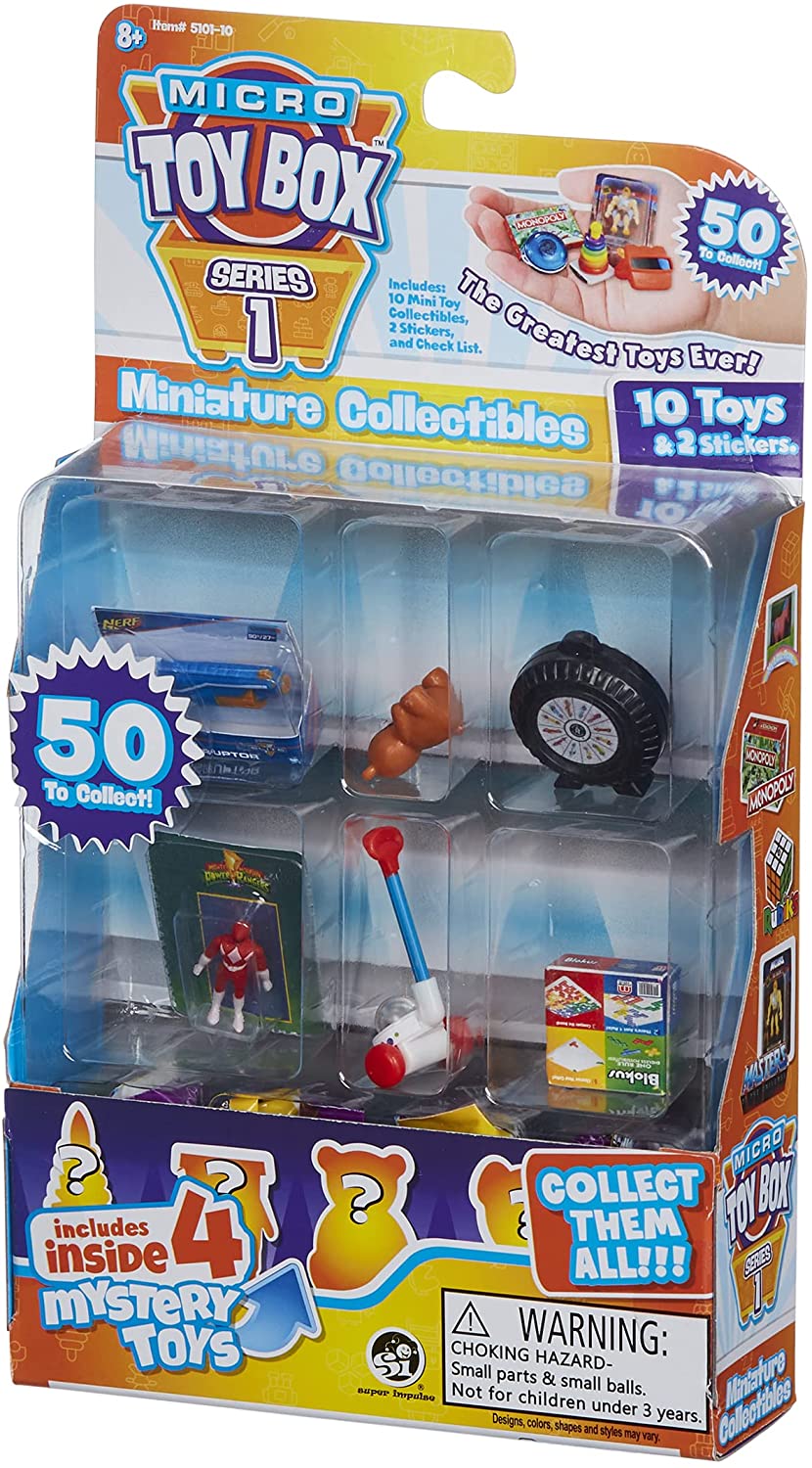 5101-10 Scatola per micro giocattoli 10 pezzi - Mini giocattoli e giochi in stile vario da collezionare