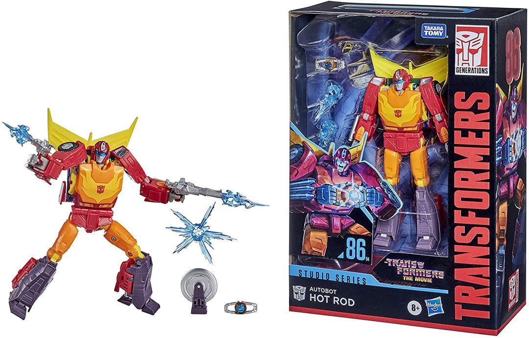 TRANSFORMERS Toy Studio Series 86 Voyager Class The Battle for Cybertron 1986 Autobot Hot Rod Figur – ab 8 Jahren, 16,5 cm