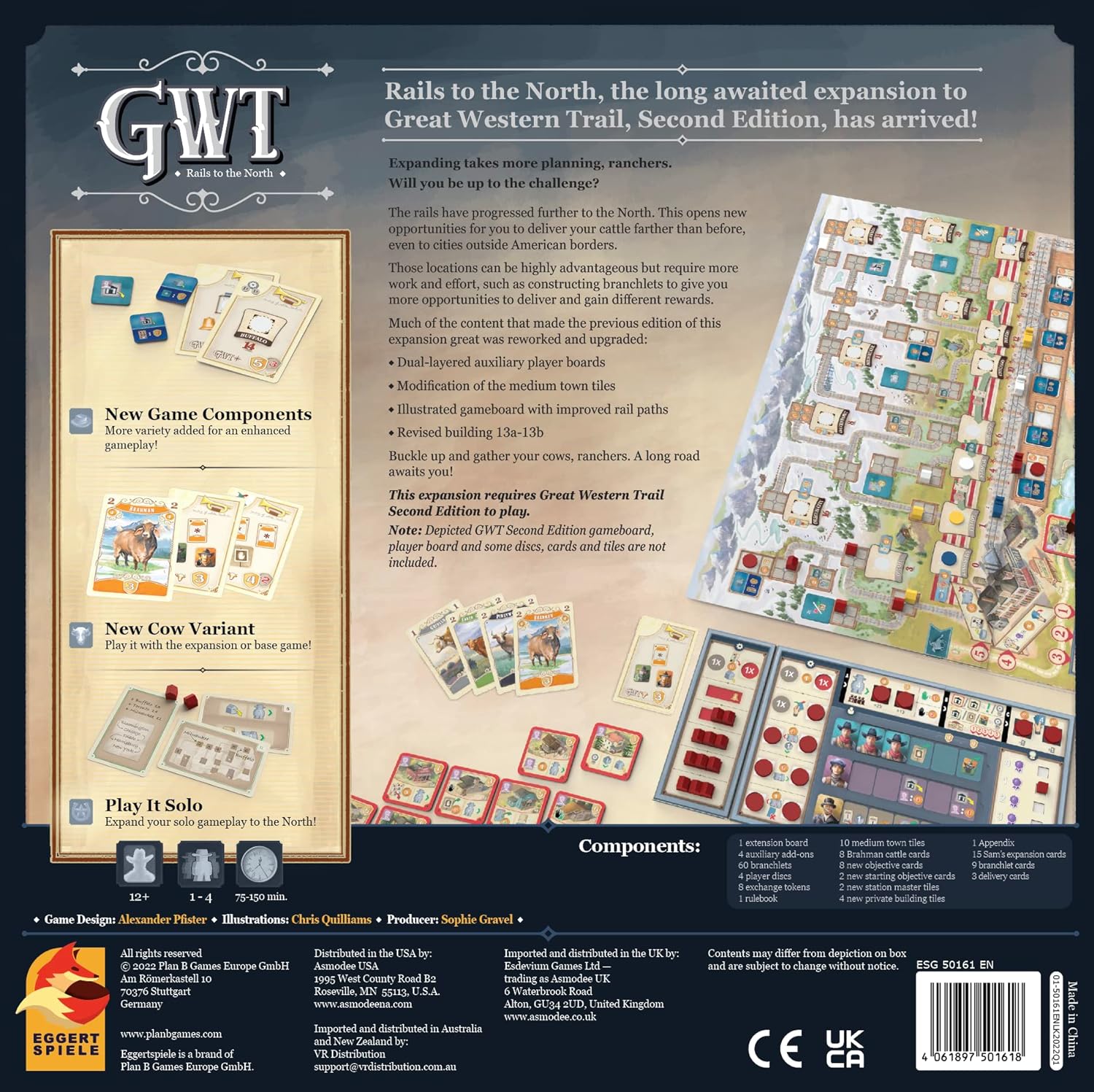 Eggert Spiele Great Western Trail: Rails to the North 2. Auflage Brettspiel-Erweiterung 4