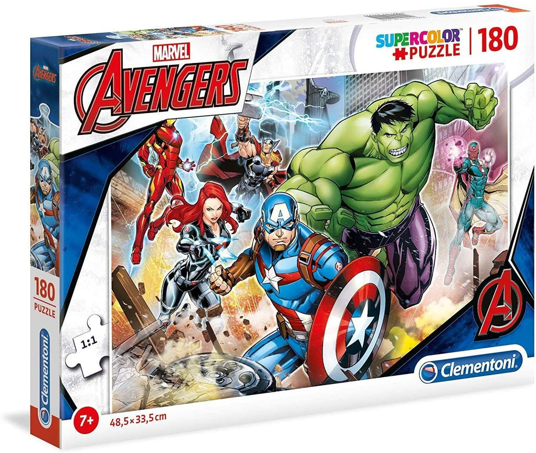 Clementoni - 29295 - Puzzle Supercolor para niños - Marvel The Avengers-180 piezas