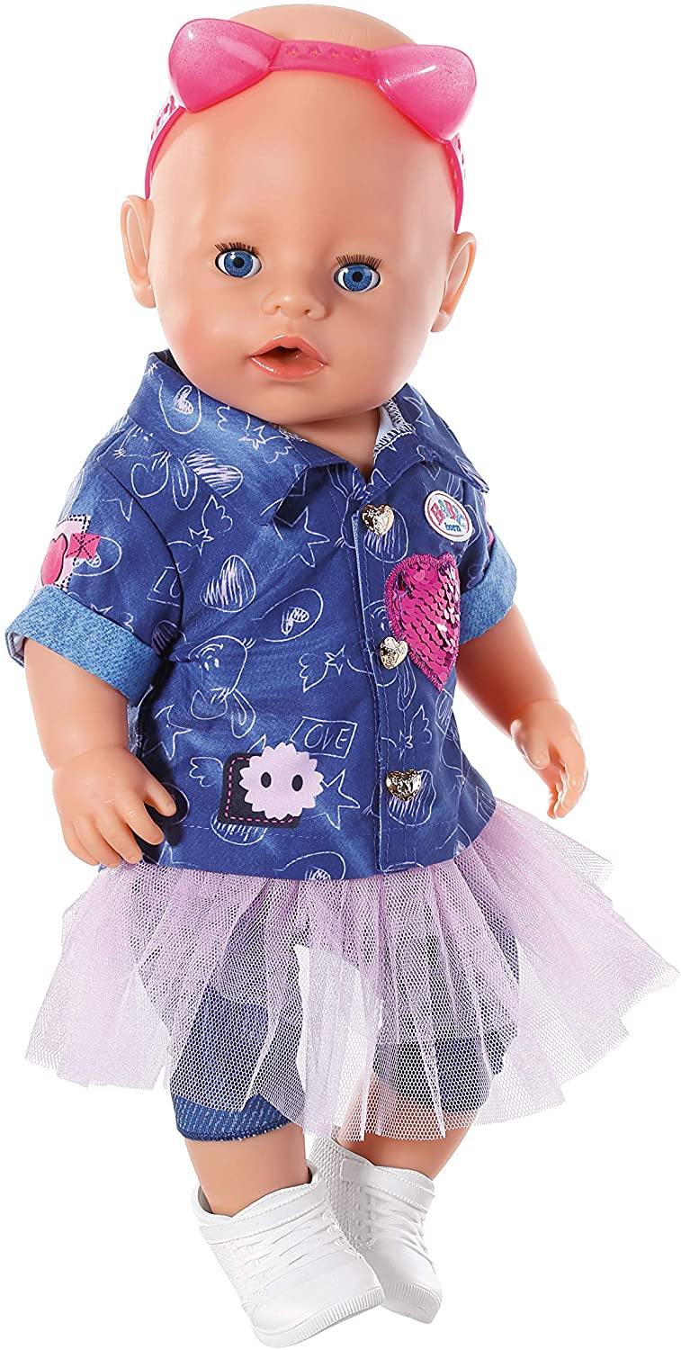 Baby Born 829110 Deluxe Jeans Dress Set 43 cm - Yachew