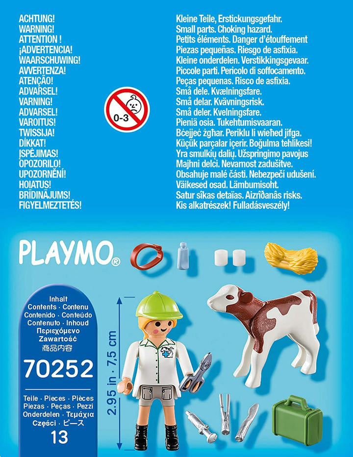 Playmobil Special Plus 70252 Vétérinaire avec veau et mallette vétérinaire