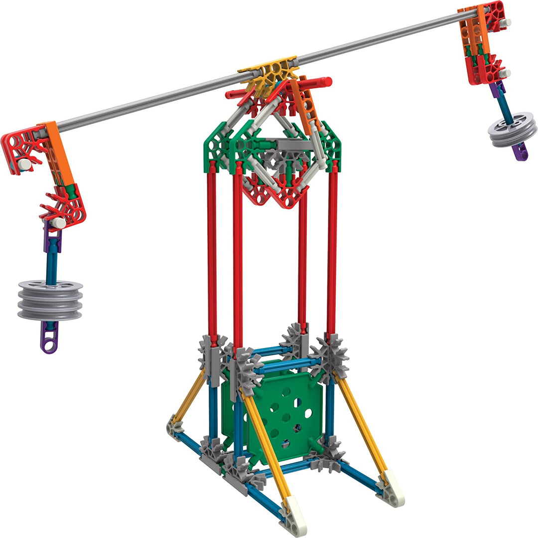 K'Nex 79319 K'NEX STEM Explorations Hebel und Riemenscheiben, Bauset für Kinder ab 8 Jahren, pädagogisches Konstruktionsspielzeug, 139 Teile